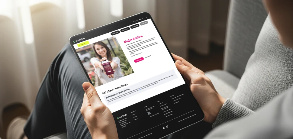Microcredit application on tablet